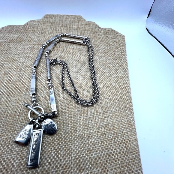 Brighton Charm Necklace Long 32” Length Toggle Closure Vintage Brighton - Picture 8 of 14